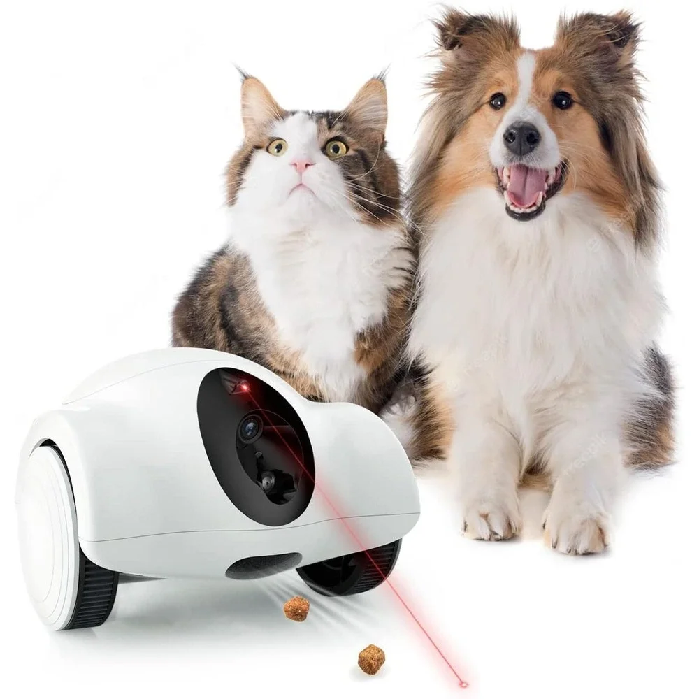 YOUPET 1080p WiFi Pet Camera Robot Treat Dispenser Laser App Control